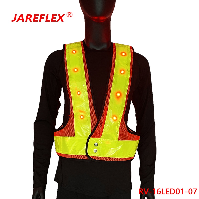 主图1 JARV-16LED01-R07 LED Reflective Vest - Image 1